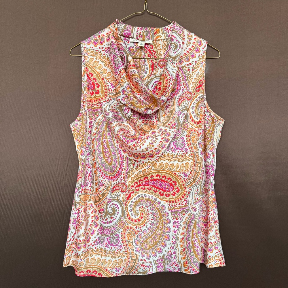 Banana Republic Soft Paisley Blouse Women’s Petite Medium